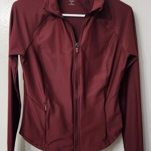 Old Navy Women's Burgundy Zip-Up Sweatshirt